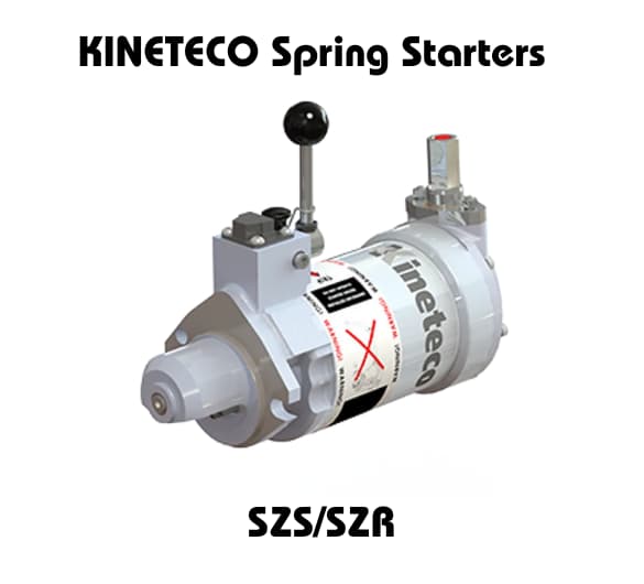 KINETECO Spring Starters SZS/SZR model with a lever and detailed labeling